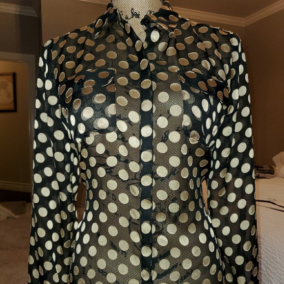 Chico's see thru Blouse - Picture 1 of 3